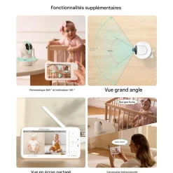 Momcozy                    Babyphone Vidéo BM03    blanc