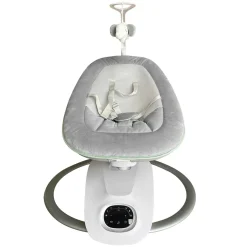 Momcozy                    Balancelle électrique pour Bébé à mouvement 3D    Blanc Gris
