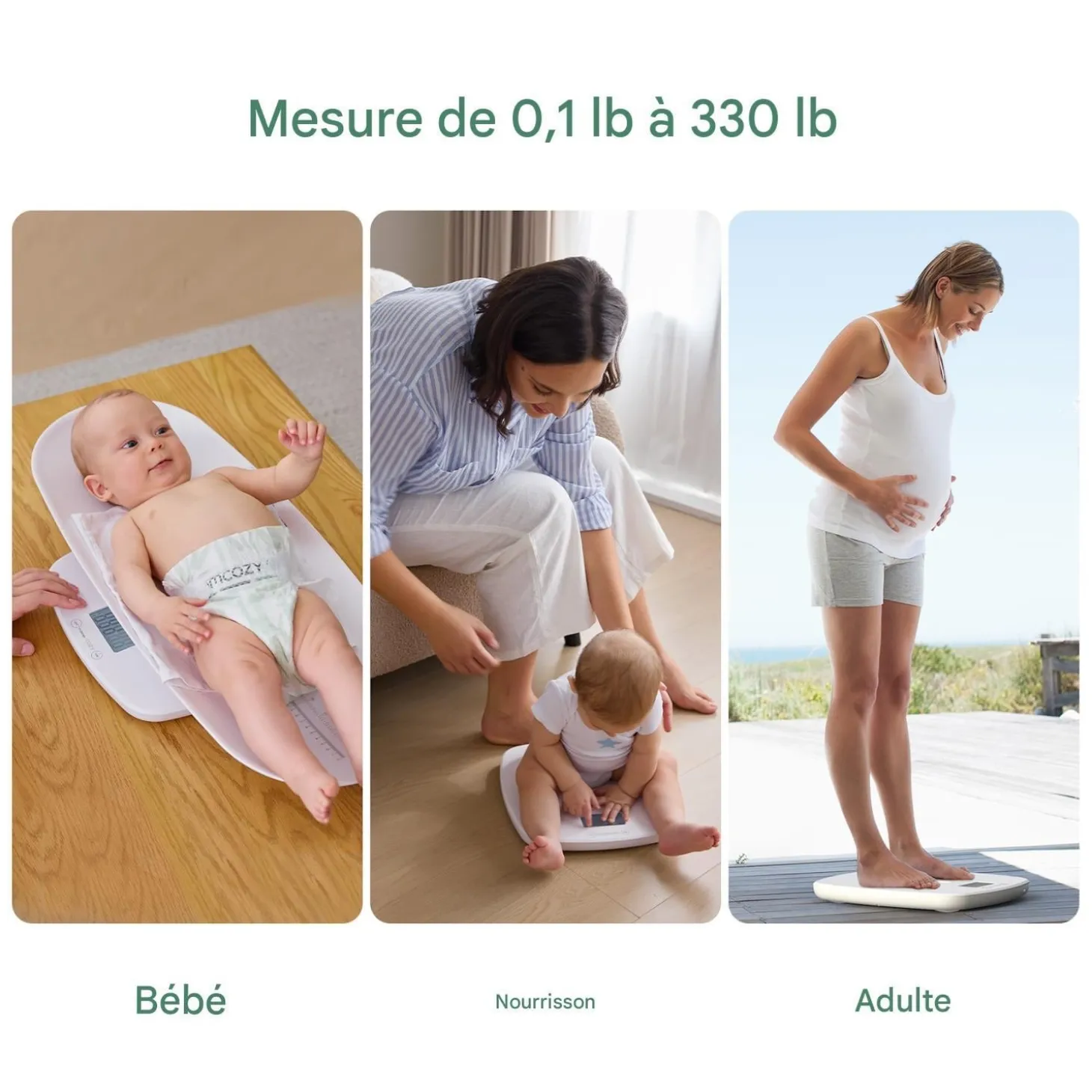 Momcozy Balance pour bébé Blanc