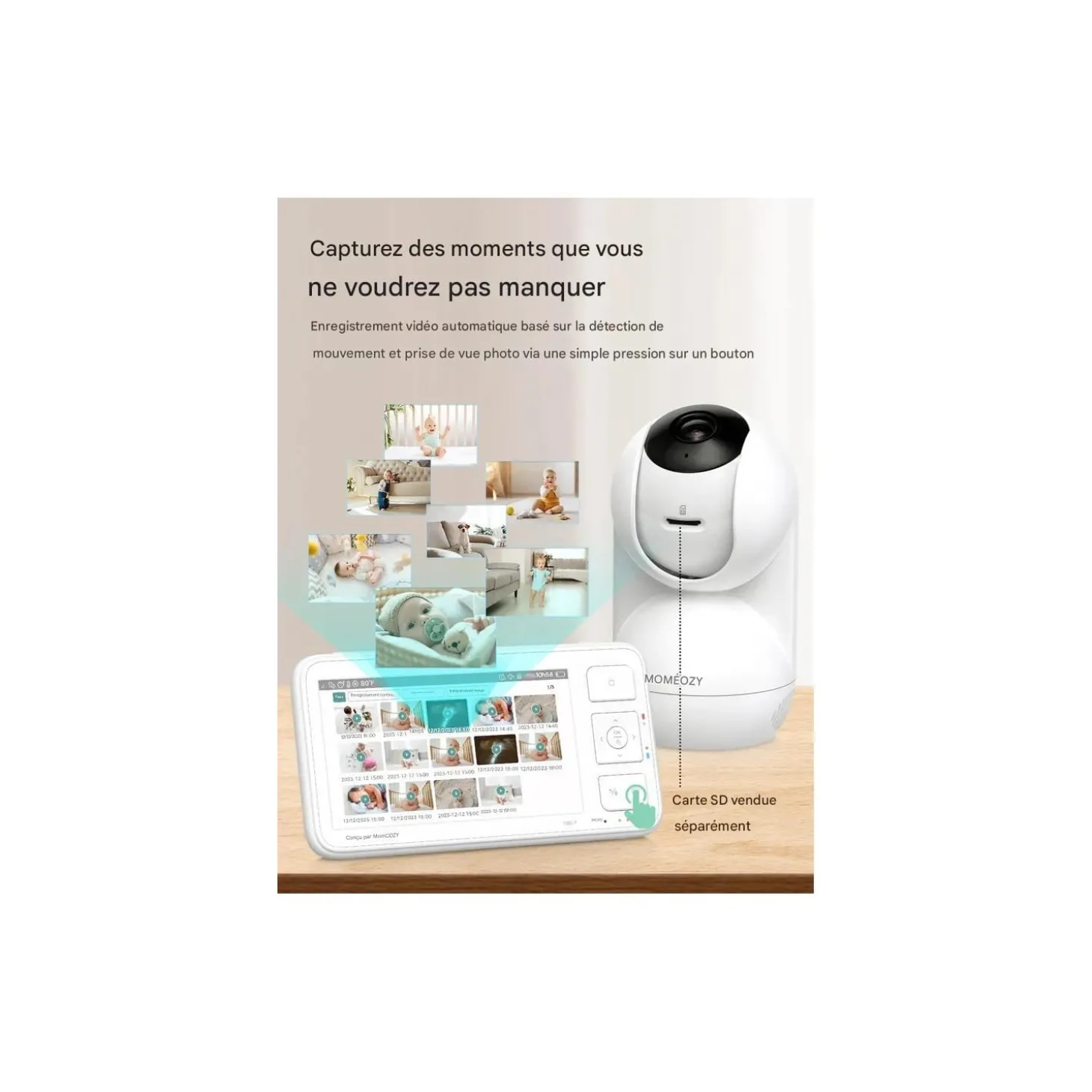 Momcozy Caméra pour BM03 Blanc