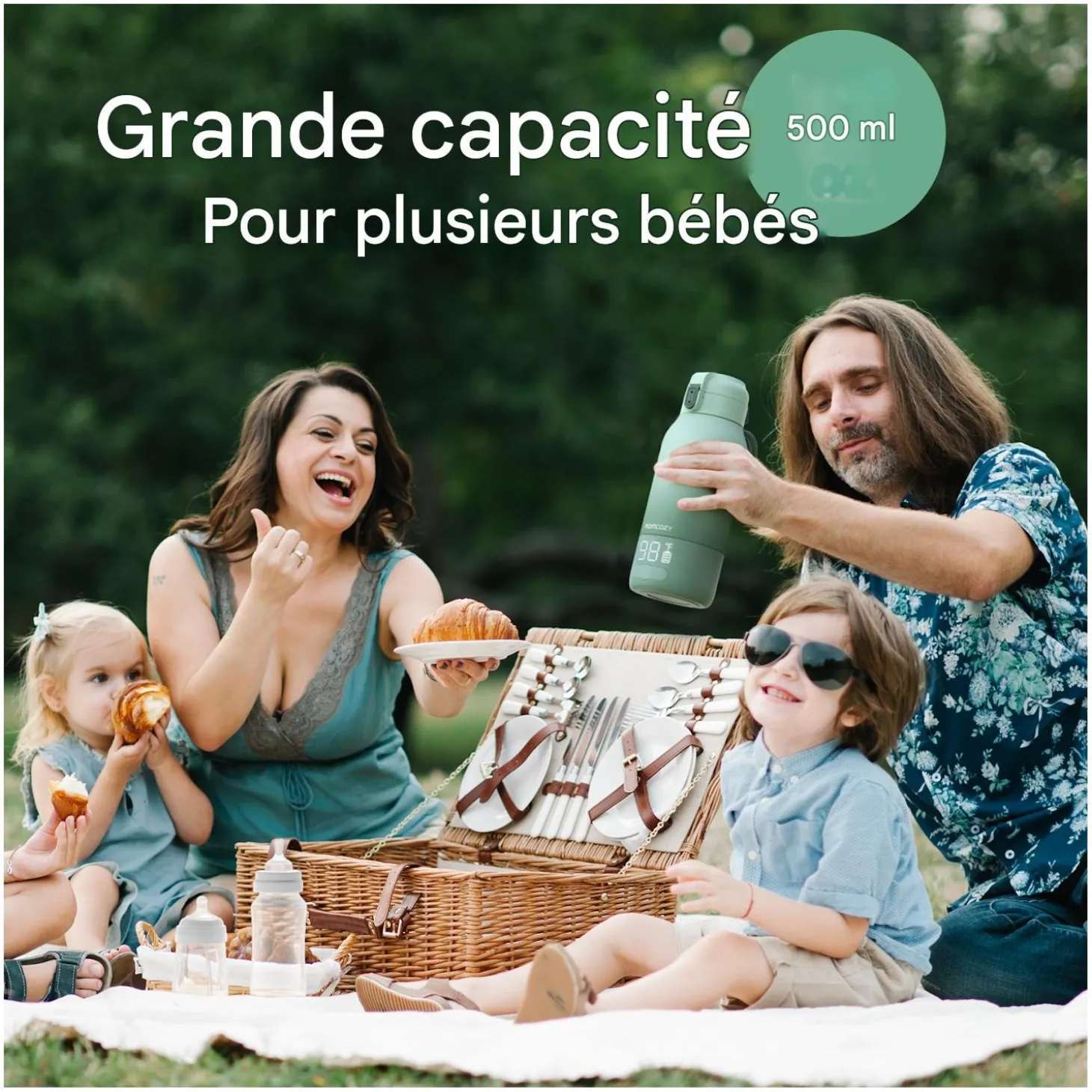 Momcozy Chauffe-Biberon nomade Vert 500 ml
