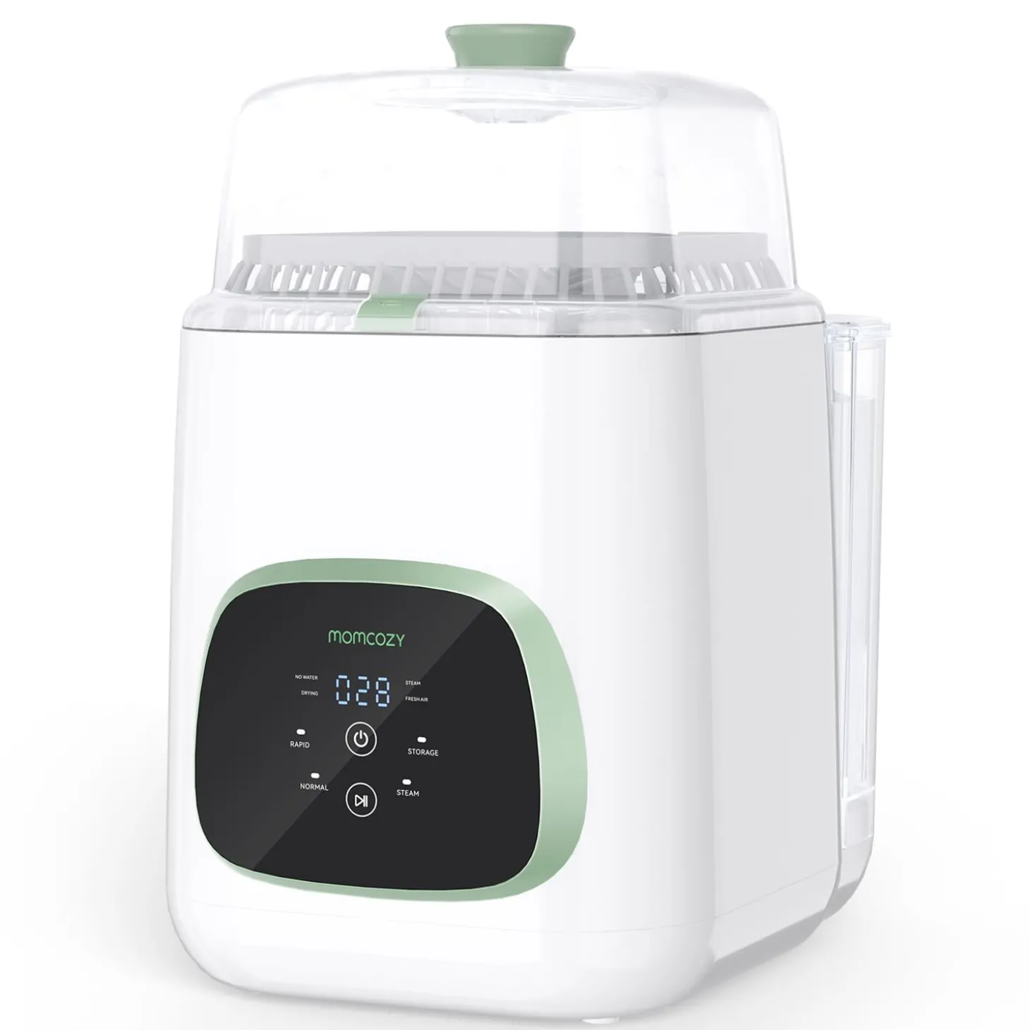 Momcozy Lave-Biberon et Stérilisateur Blanc Vert