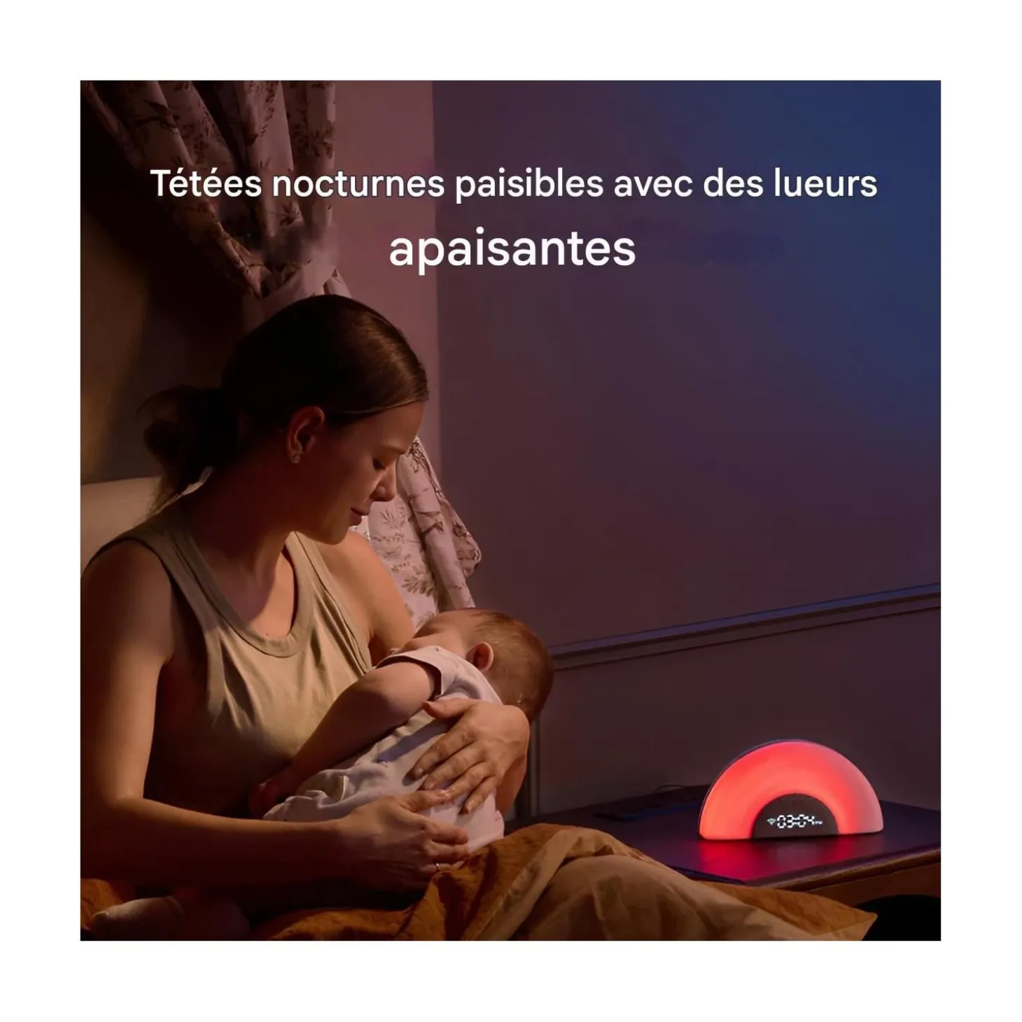 Momcozy Machine à Bruit Arc-en-Ciel Blanc Gris