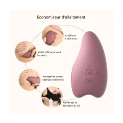 Momcozy                    Masseur de lactation chauffant 2-en-1    Vieux Rose