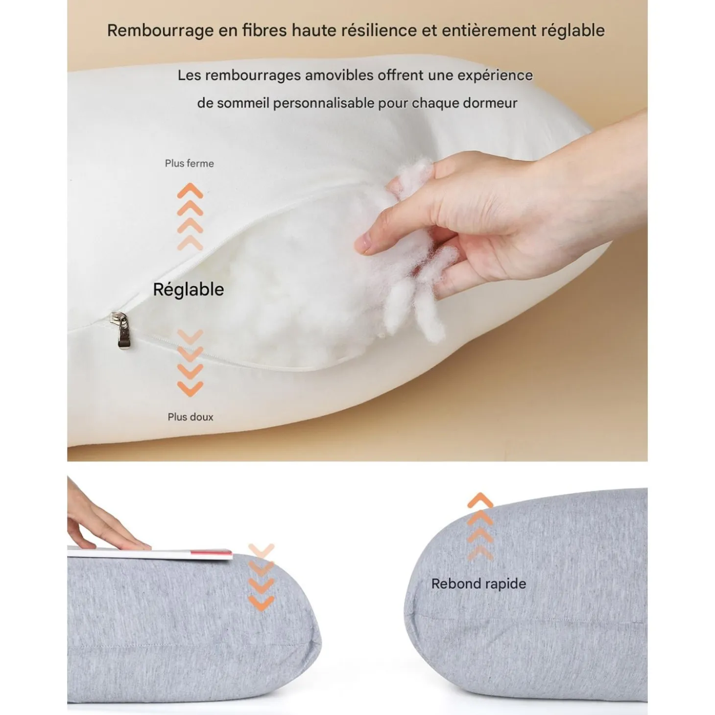 Momcozy Oreiller de grossesse en forme de J Gris