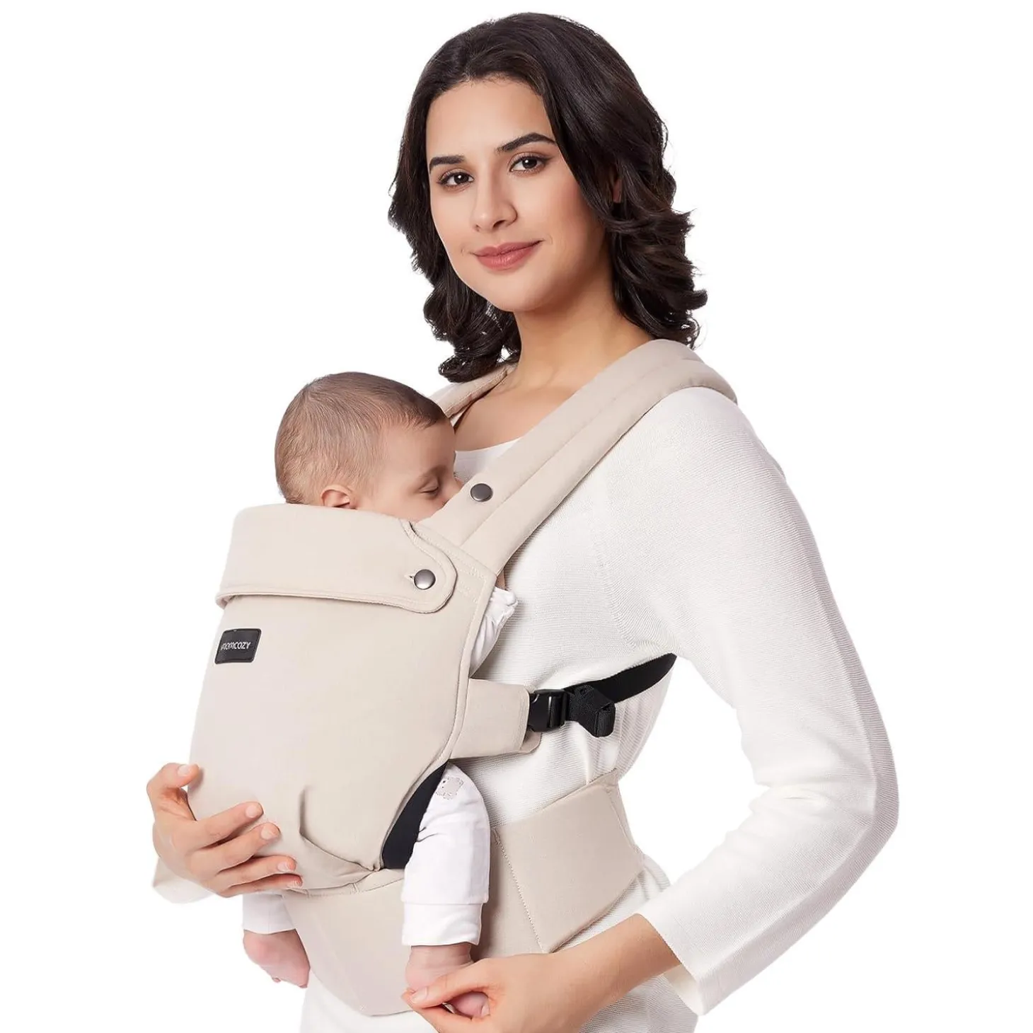 Momcozy Porte-bébé en coton Beige