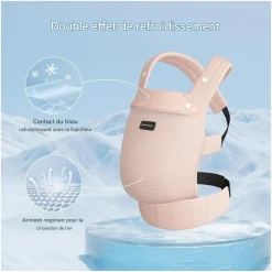 Momcozy Porte-bébé en maille respirante Rose