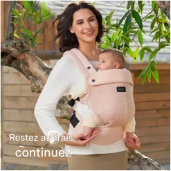 Momcozy Porte-bébé en maille respirante Rose