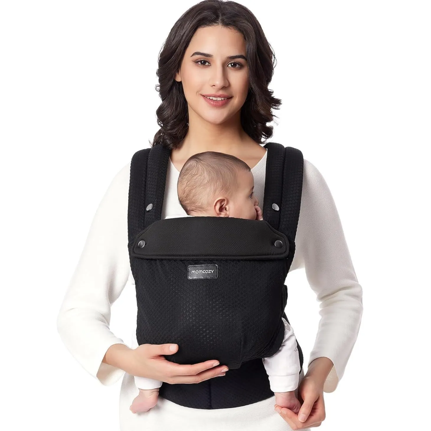 Momcozy Porte-bébé en maille respirante Noir