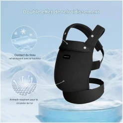 Momcozy Porte-bébé en maille respirante Noir