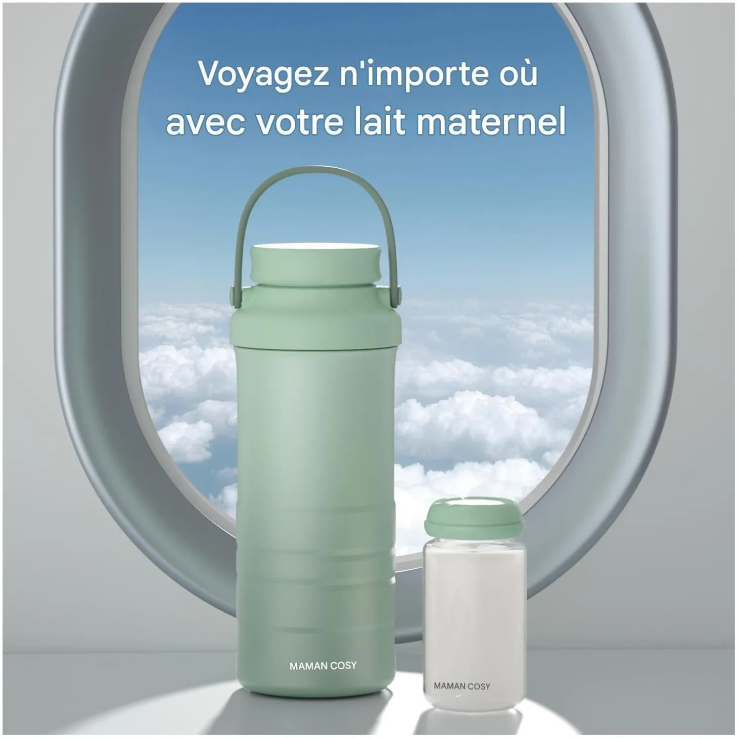 Momcozy Refroidisseur de lait maternel portable Vert 325 ml