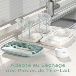 Momcozy                    Set de brosses de nettoyage de biberons 7-en-1 portable    Blanc            7pièces