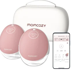 Momcozy Tire-lait mobile M9 double Blanc/ Rose 150 ml