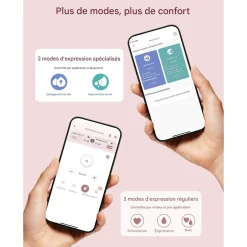 Momcozy Tire-lait mobile M9 double Blanc/ Rose 150 ml