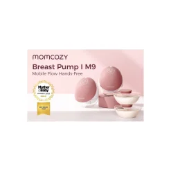 Momcozy Tire-lait mobile M9 double Blanc/ Rose 150 ml