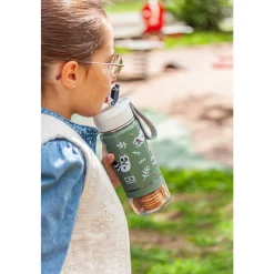 Monbento Kids Gourde 2en1 Twisty Raccoon 300 ml + 120 ml