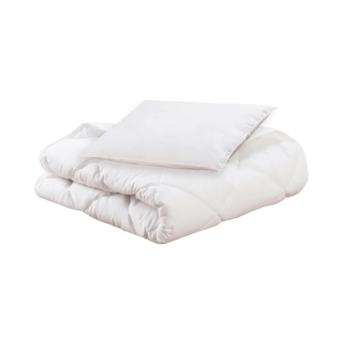 Mon P'tit Dodo Couette et oreiller en coton bio Blanc 100x140 cm