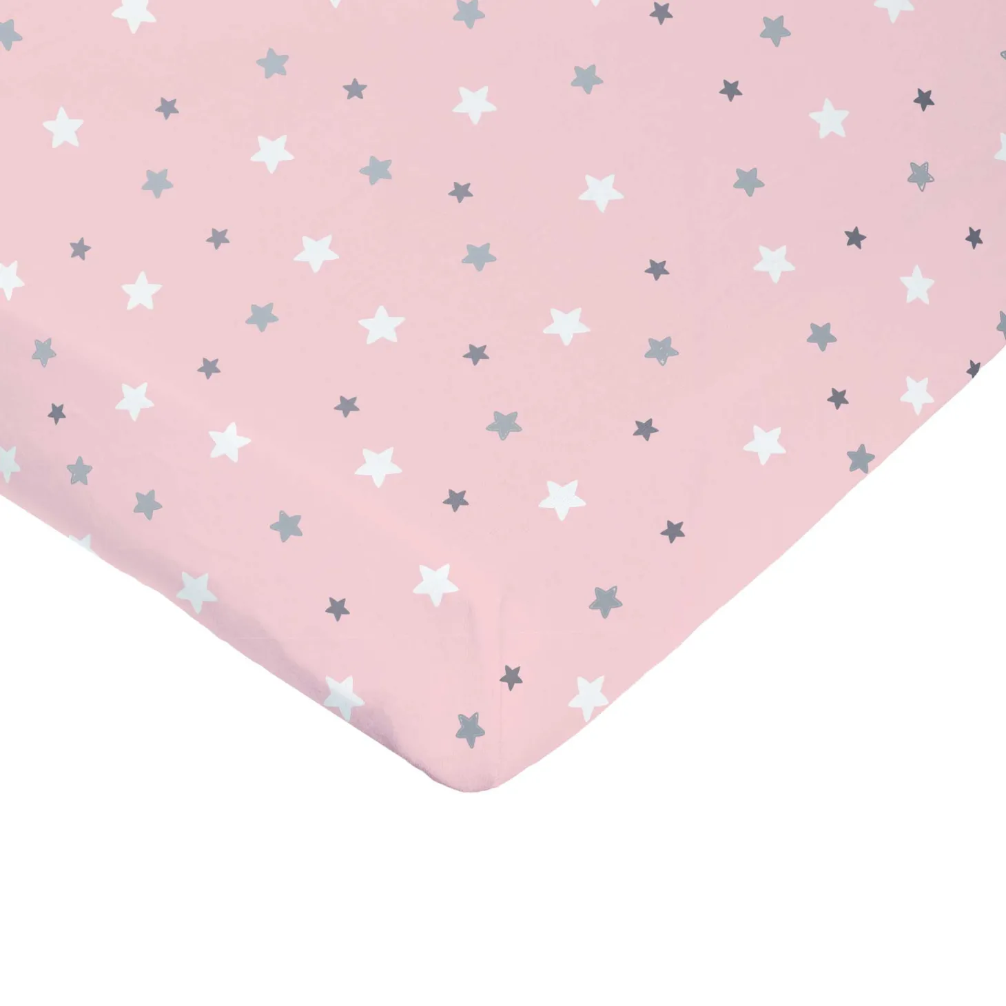 Mon P'tit Dodo Drap-Housse Imprimé Light Rose Imp Étoiles 70x140 cm