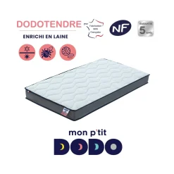 Mon P'tit Dodo                    Matelas Dodotendre    Blanc/Anthracite