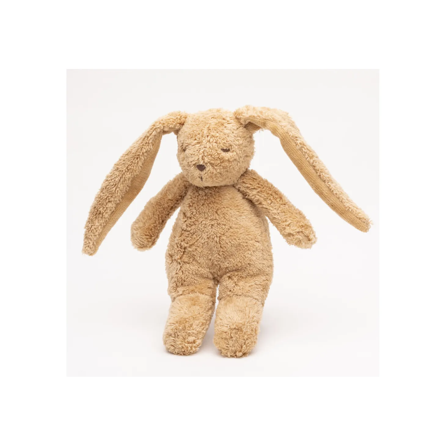 Moonie Peluche Petit Lapin sensoriel en coton bio Cappuccino