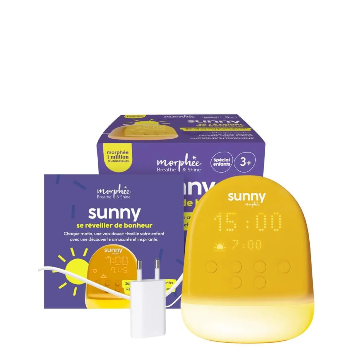 Morphée Réveil éducatif & veilleuse Sunny Jaune