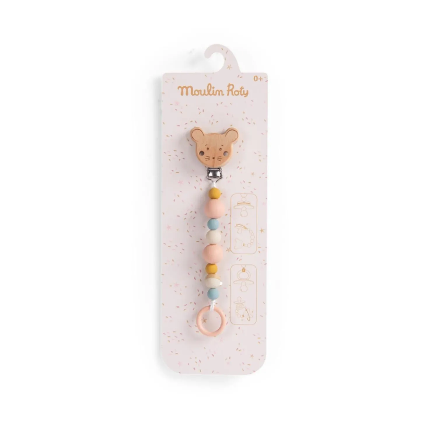 Moulin Roty Attache-tétine souris La petite école de danse Multicolore