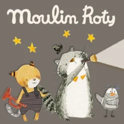 Moulin Roty                    Boîte de 3 disques pour lampe à histoires Les Moustaches