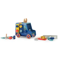 Moulin Roty Camionnette d'activités bricoleur Puce & Pilou Bleu/rouge