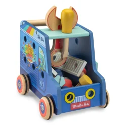 Moulin Roty Camionnette d'activités bricoleur Puce & Pilou Bleu/rouge