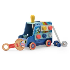 Moulin Roty Camionnette d'activités bricoleur Puce & Pilou Bleu/rouge