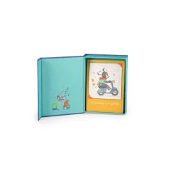 Moulin Roty                    Cartes Mes 12 premiers mois Puce & Pilou 30 cartes    Bleu