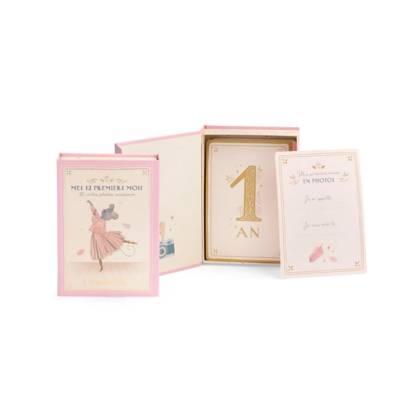 Moulin Roty Cartes naissance La petite école de danse Rose