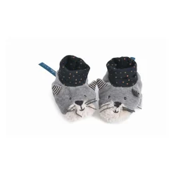 Moulin Roty Chaussons chat Fernand Les Moustaches Mixte 0-6 mois