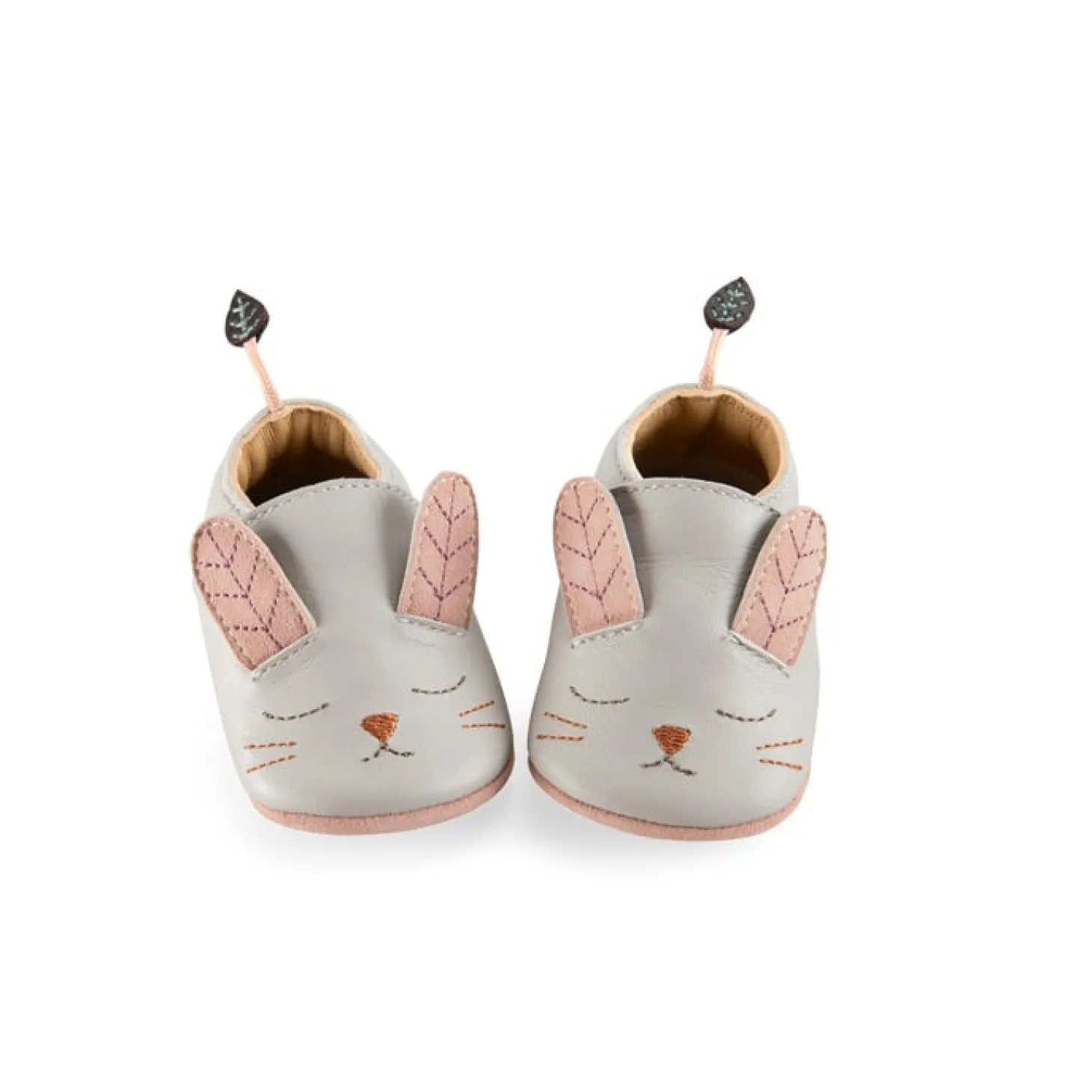 Moulin Roty Chaussons cuir lapin Après la pluie Mixte