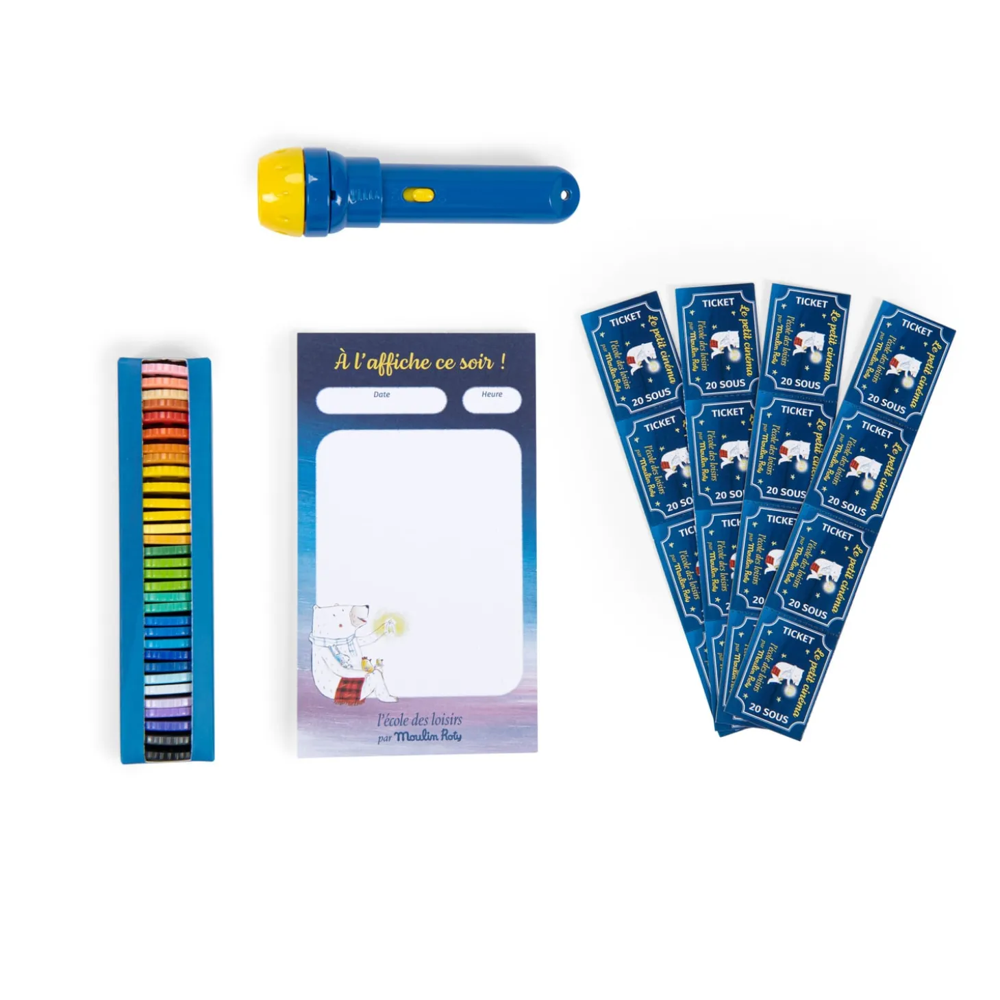 Moulin Roty Coffret cinéma de 32 disques luxe Ecole des loisirs Multicolore