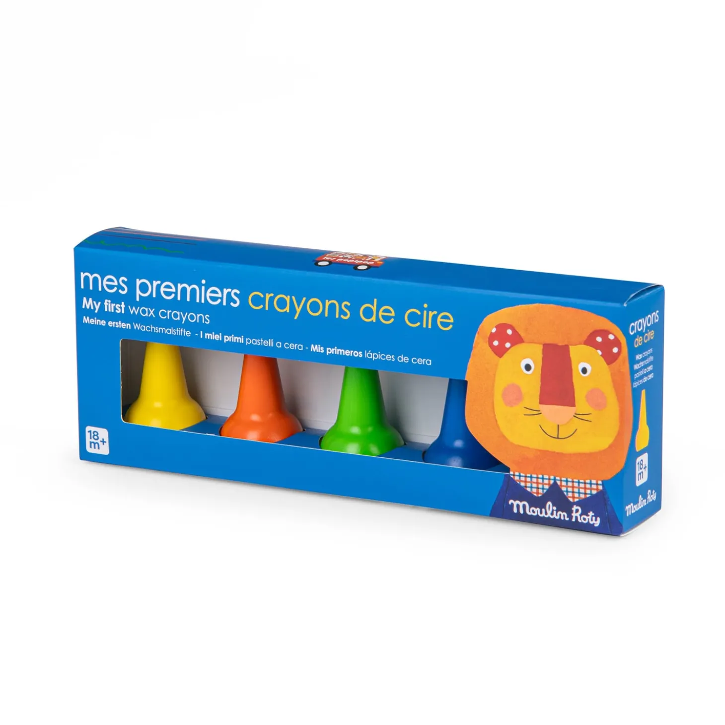 Moulin Roty 5 crayons de cire Les Popipop Multicolore
