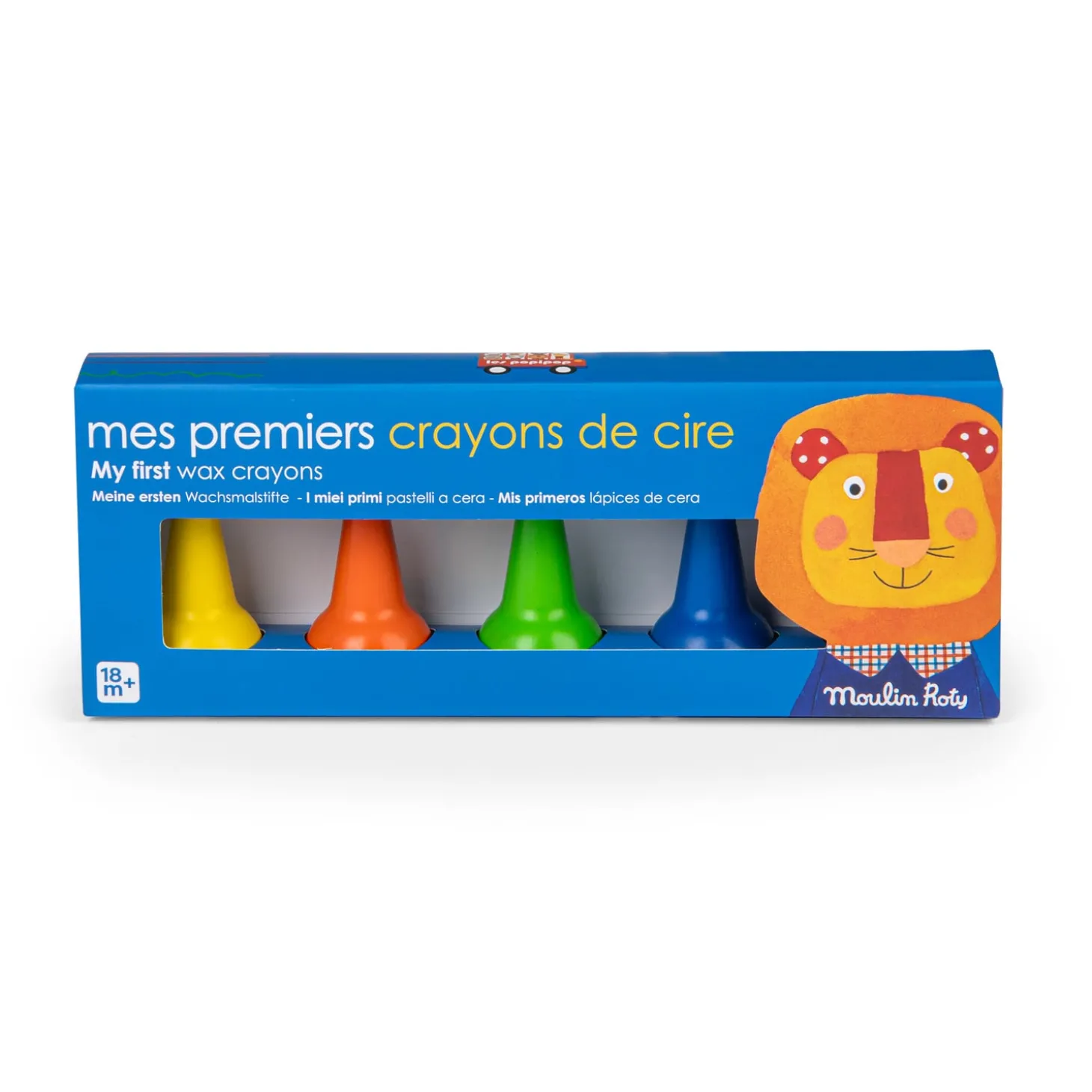 Moulin Roty 5 crayons de cire Les Popipop Multicolore