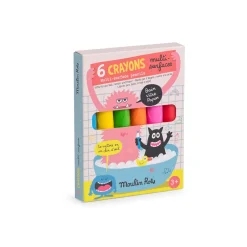 Moulin Roty 6 crayons-multisurfaces Les Schmouks Multicolore