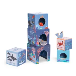Moulin Roty Cubes empilables Les aventures de Paulie Multicolore