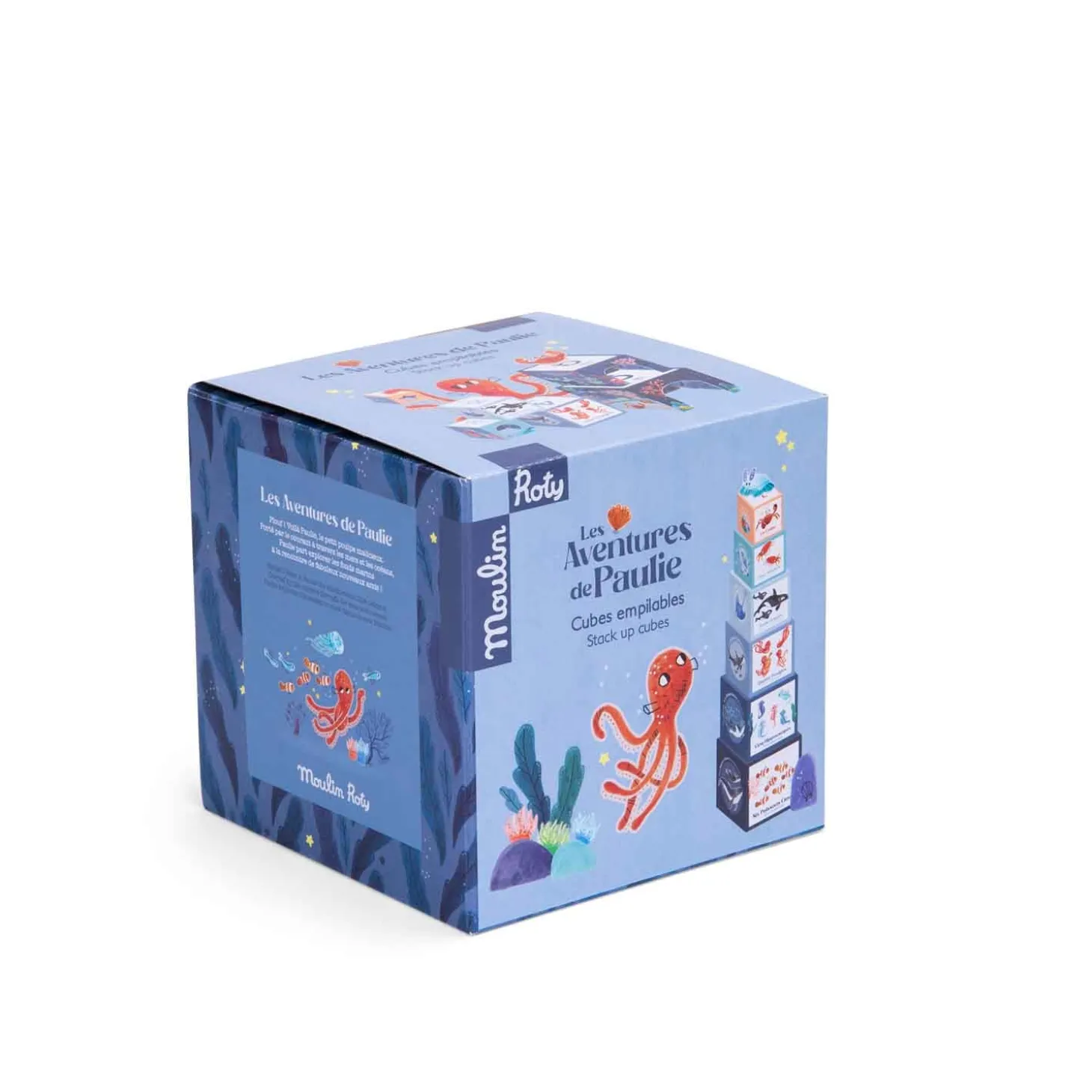 Moulin Roty Cubes empilables Les aventures de Paulie Multicolore