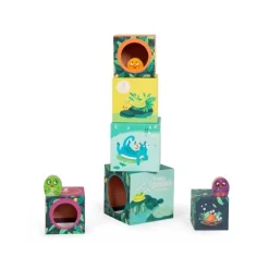 Moulin Roty                    Cubes empilables Dans la jungle