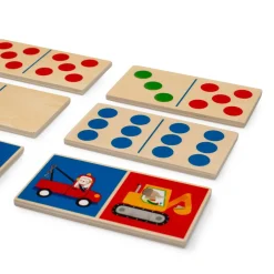 Moulin Roty                    Domino véhicules en bois Les Popipop    Multicolore
