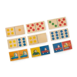 Moulin Roty Domino véhicules en bois Les Popipop Multicolore