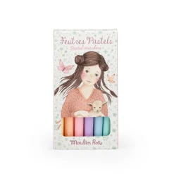 Moulin Roty 6 feutres pastels Les Rosalies Multicolore
