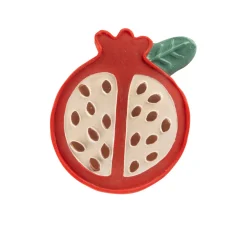 Moulin Roty Fruit de dentition en caoutchouc naturel La forêt Mawa Rouge