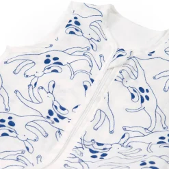 Moulin Roty Gigoteuse été chiens Puce & Pilou Blanc, Bleu 0-6 mois