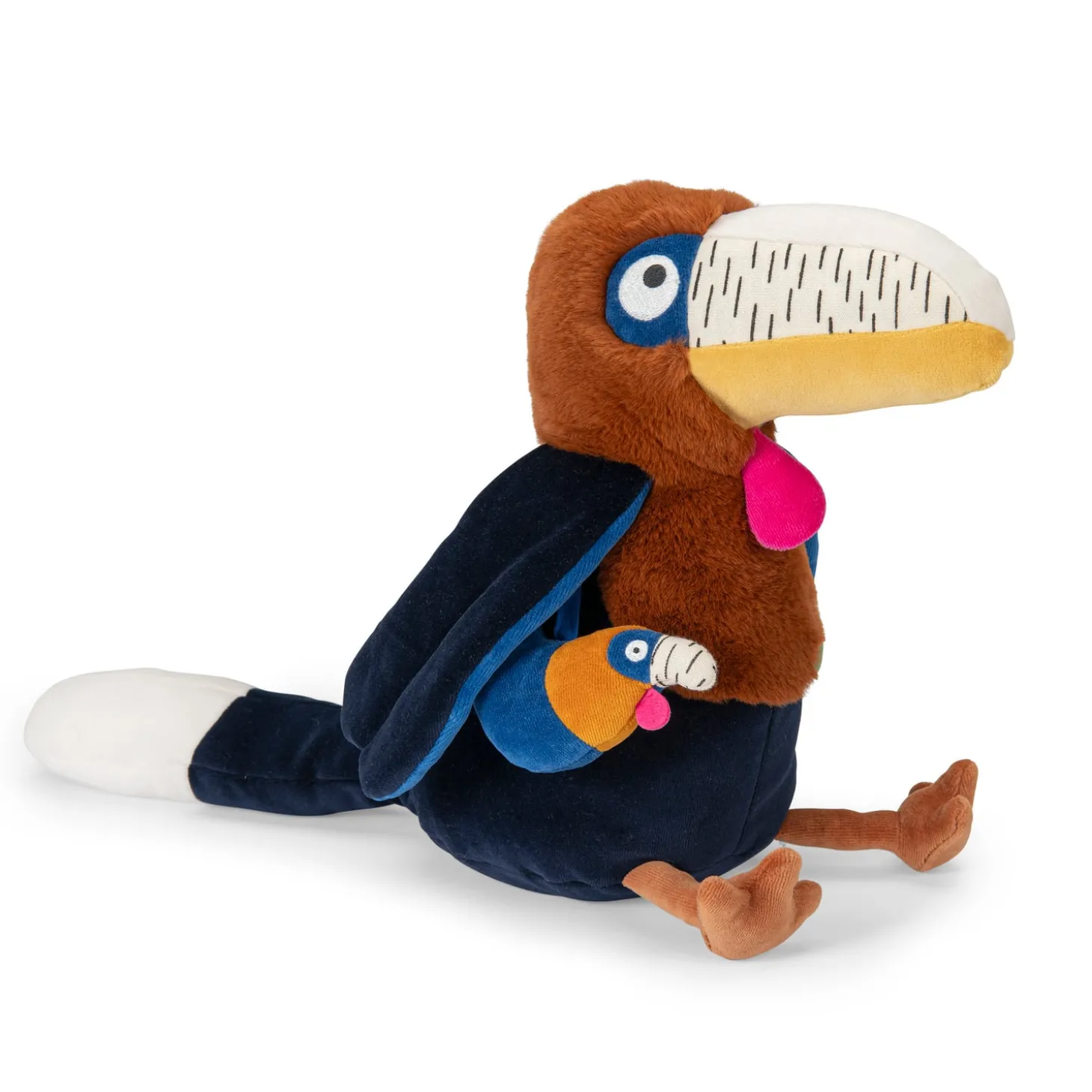 Moulin Roty Grand calao Litchi d'activités La forêt Mawa Bleu nuit