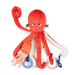 Moulin Roty                    Grand poulpe d'activités Les aventures de Paulie    Rouge/Crème            35 cm