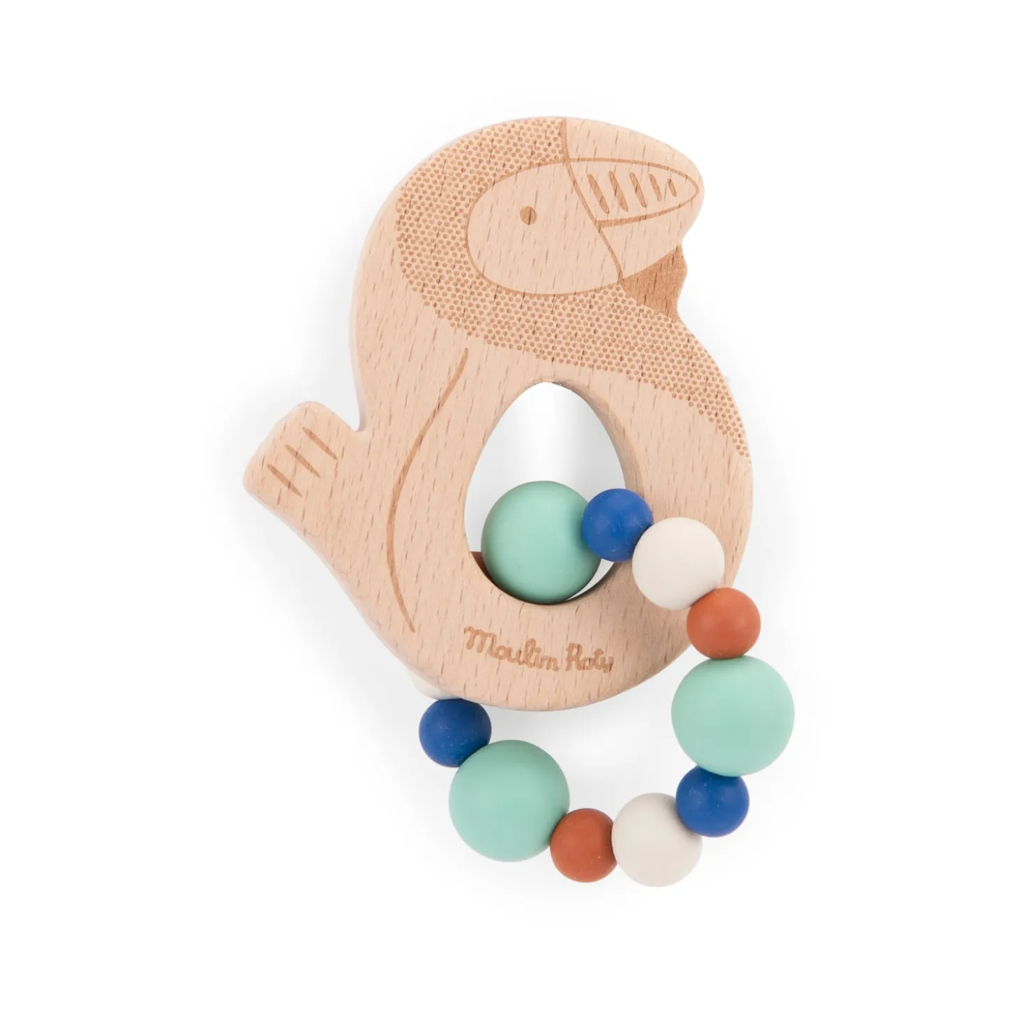 Moulin Roty Hochet anneau de dentition La forêt Mawa Multicolore