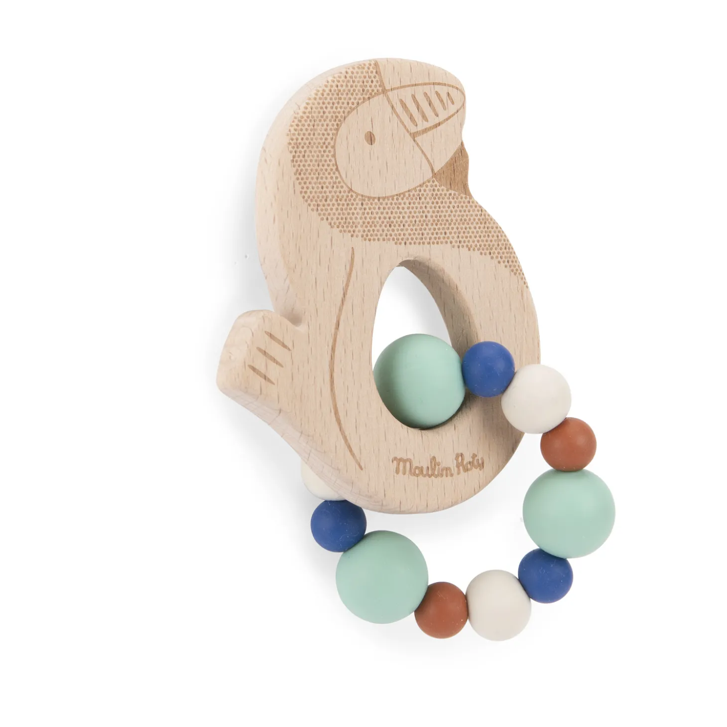 Moulin Roty Hochet anneau de dentition La forêt Mawa Multicolore
